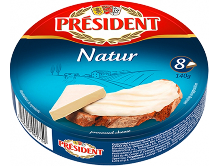 President Topljeni sir Natur 140 g Tommy Dućan na dlanu