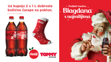 Kupi Coca-Colu u Tommy online dućanu i dobivaš božićne čarape na poklon!