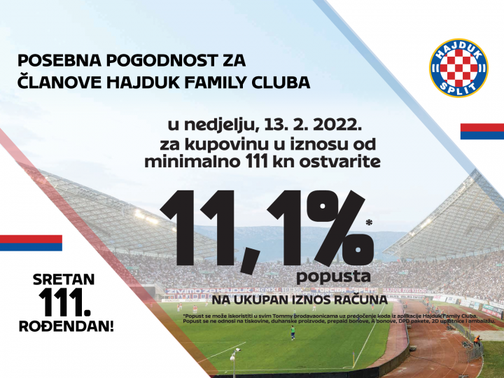 Hajduk slavi rođendan