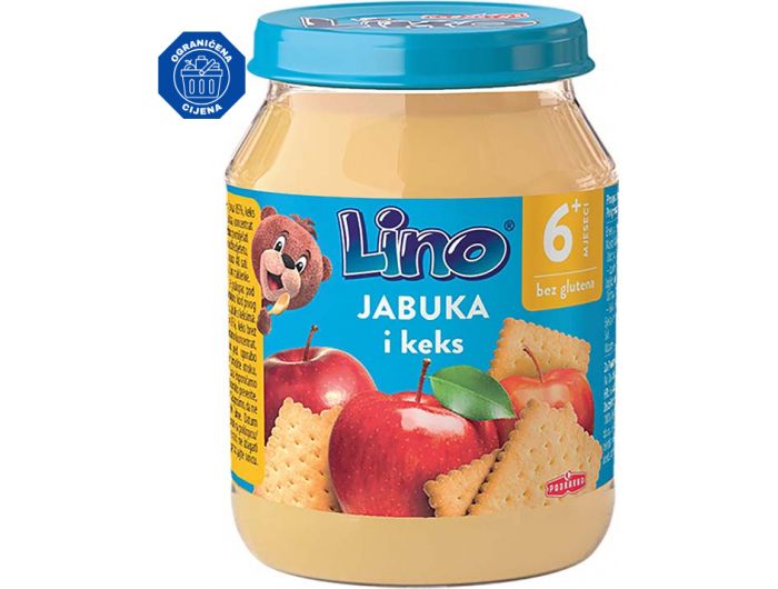 Podravka Lino Dječja kašica jabuka i keks 190 g