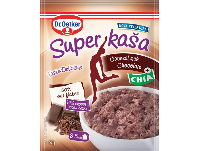 Dr.Oetker Zobena kaša čokolada i chia, 61 g