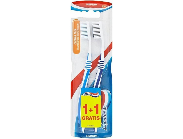 Aquafresh Clean &amp; Flex Četkica za zube Medium 2 kom