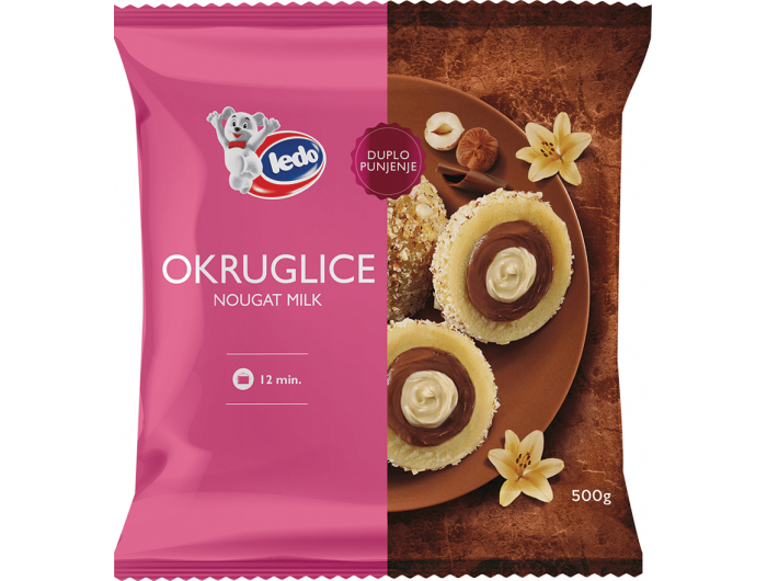 Ledo okruglice nougat milk 500 g