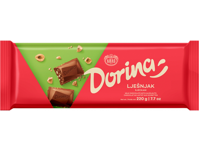 Kraš Dorina Chocolate Chopped Hazelnut 220 g - Tommy - Dućan na dlanu!