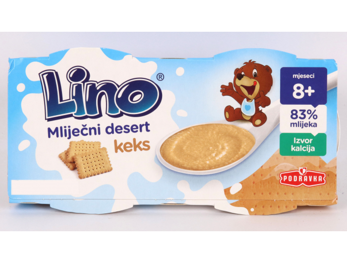 Podravka Lino Mliječni desert keks 2x100 g