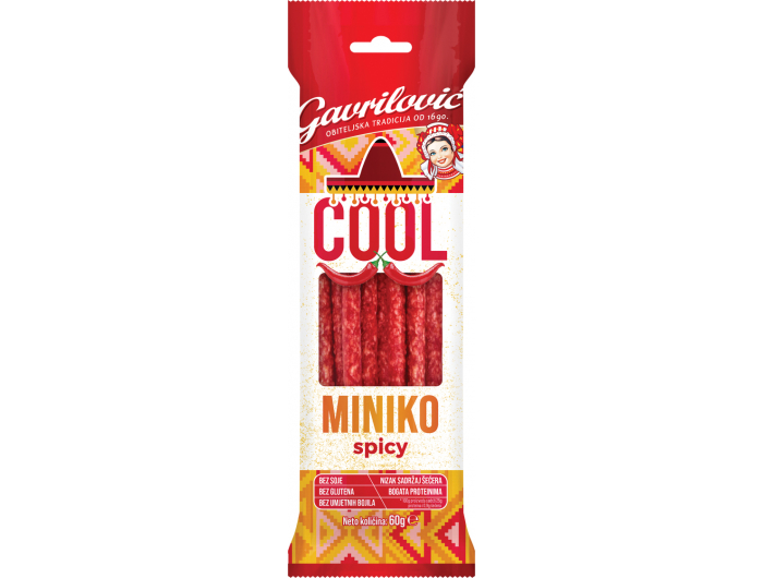 Gavrilović Miniko trajna kobasica spicy, 60 g
