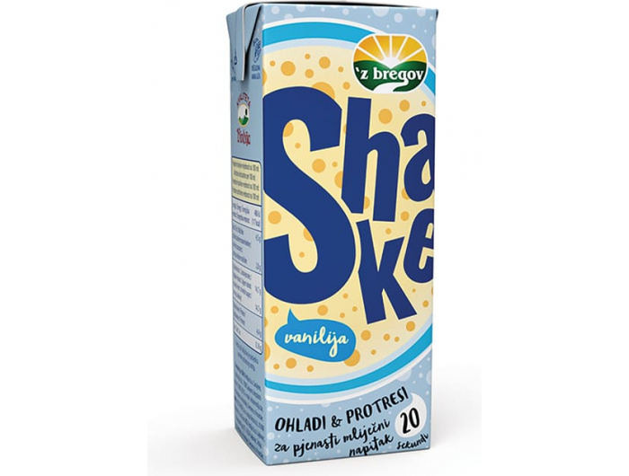 Z bregov Shake Mliječni napitak okus vanilija 200 ml