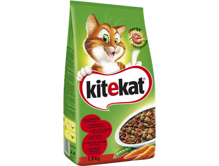 Kitekat hrana za mačke govedina s povrćem 1,8 kg