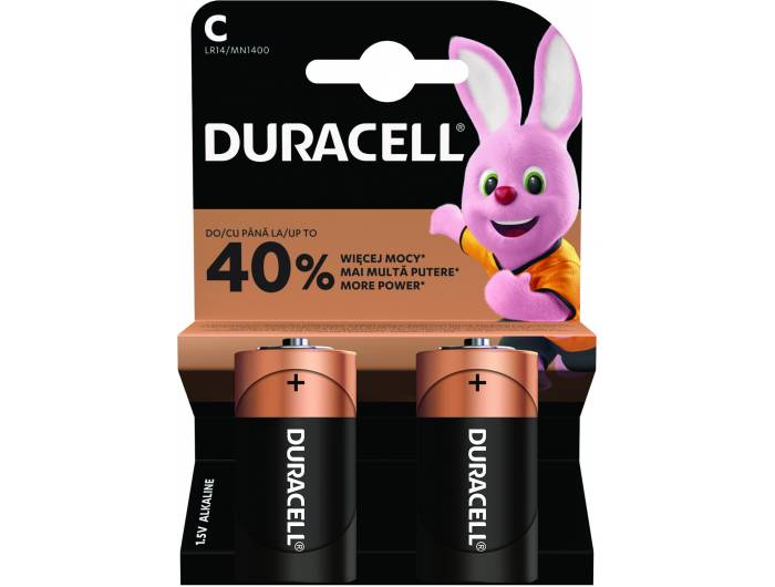 Duracell alkalna baterija basic poluamerican,LR14, K2 MN 1400 2 kom