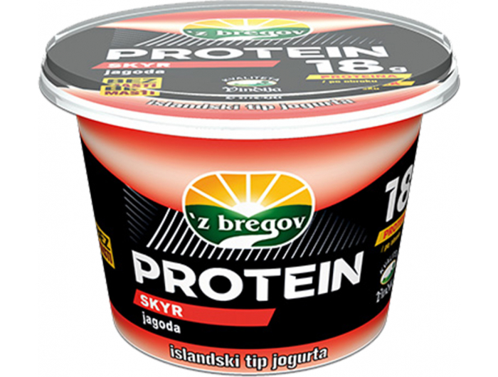 Vindija 'z bregov Protein jogurt jagoda 200 g