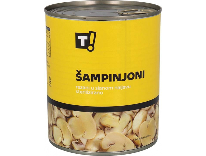 T! šampinjoni rezani 800 g