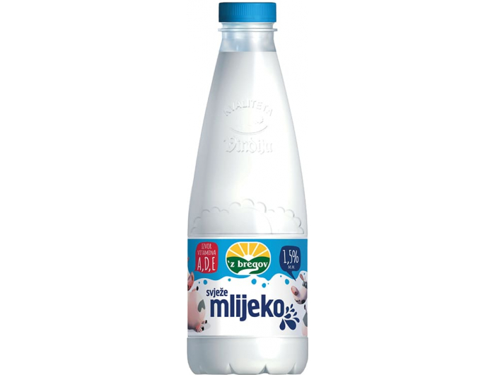 Vindija 'z bregov svježe mlijeko light 1,5 % m.m. 1 L