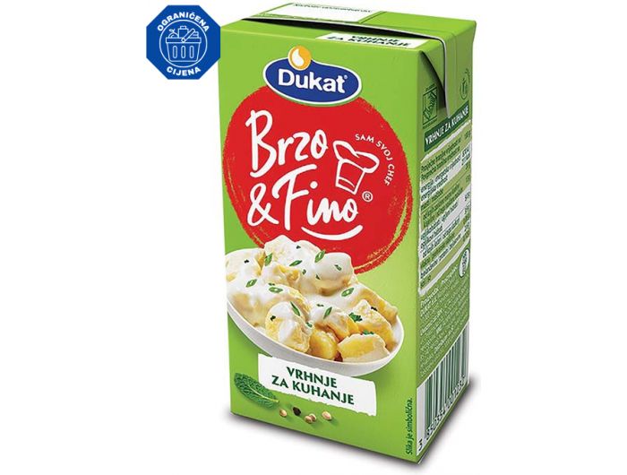 Dukat Brzo&amp;Fino vrhnje za kuhanje 200 g