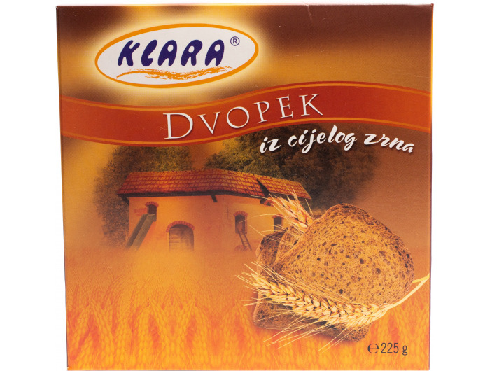 Klara Dvopek iz cijelog zrna 225 g