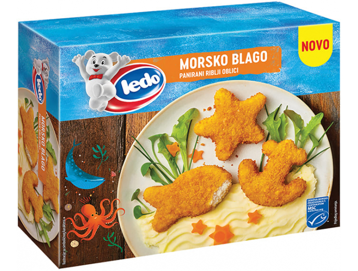Ledo panirani riblji oblici Morsko blago 352g