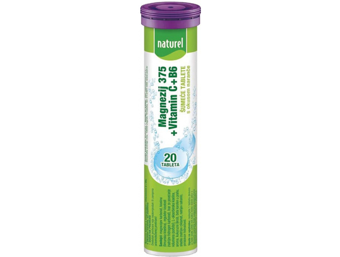 Naturel šumeće tablete magnezij 375+vitamin C+B6 80 g