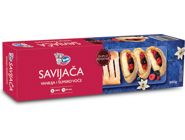 Ledo savijača s vanilijom i šumskim voćem 500 g