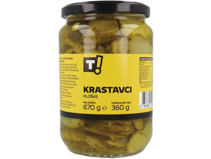T! krastavci rezani 670 g