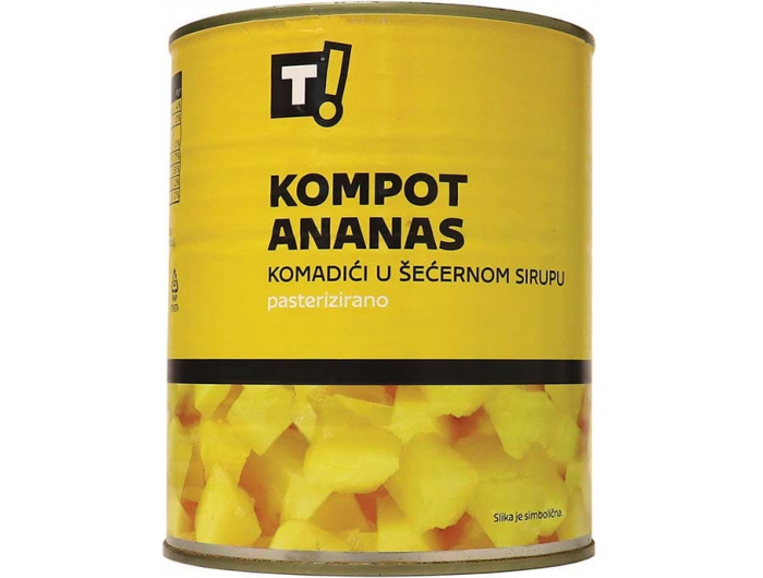 T! kompot ananas komadići 830 g