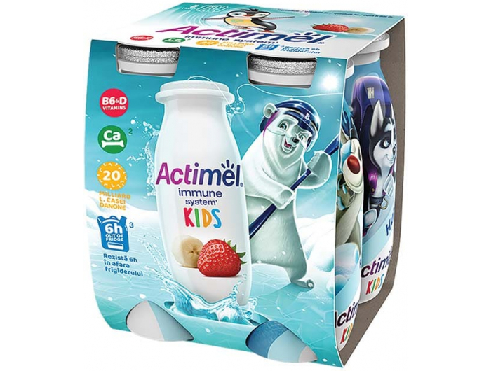Actimel Kids jogurt jagoda banana 4x100 g