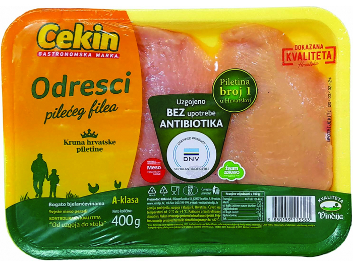 Vindija Cekin odresci pilećeg filea od prsa, pakiranje cca 400 g