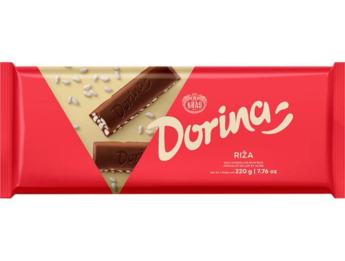 Kraš Dorina čokolada s rižom 220 g
