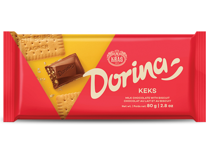 Kraš Dorina čokolada s keksom 80 g