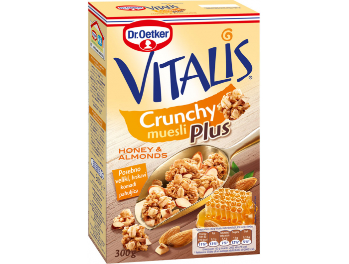Dr.Oetker Vitalis muesli crunchy plus med i badem 300 g