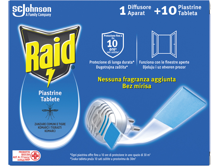 Raid električni aparat s laminiranim tabletama 1 kom