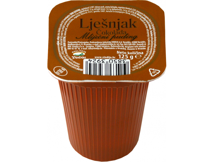 Vindija Mliječni puding lješnjak čokolada 125 g