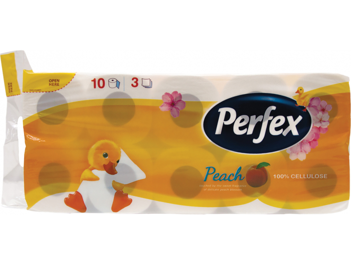Perfex toaletni papir troslojni breskva 10 rola