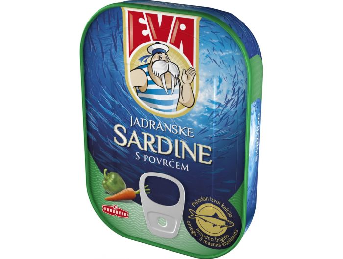Podravka Eva jadranske sardine s povrćem 115 g