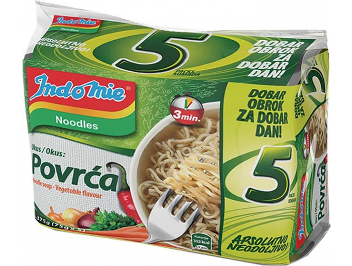 Indomie instant juha okus povrće sa tjesteninom 5x75 g