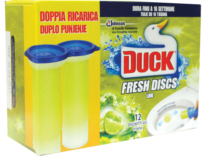 Duck Fresh Discs gel za čišćenje i osvježavanje WC školjke – limeta 72 ml
