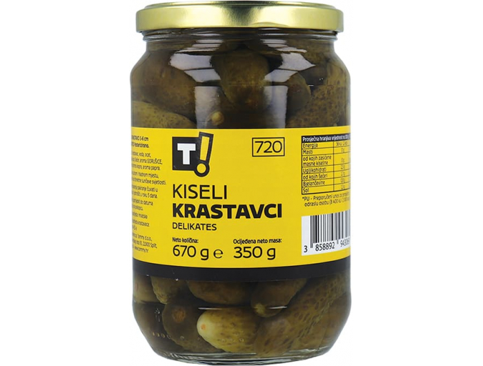 T! Kiseli krastavci Delikates 670 g