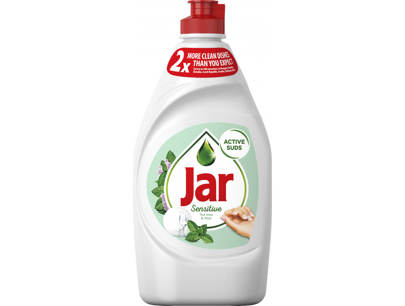 Jar deterdžent za posuđe Sensitive Tea tree & Mint 450 ml