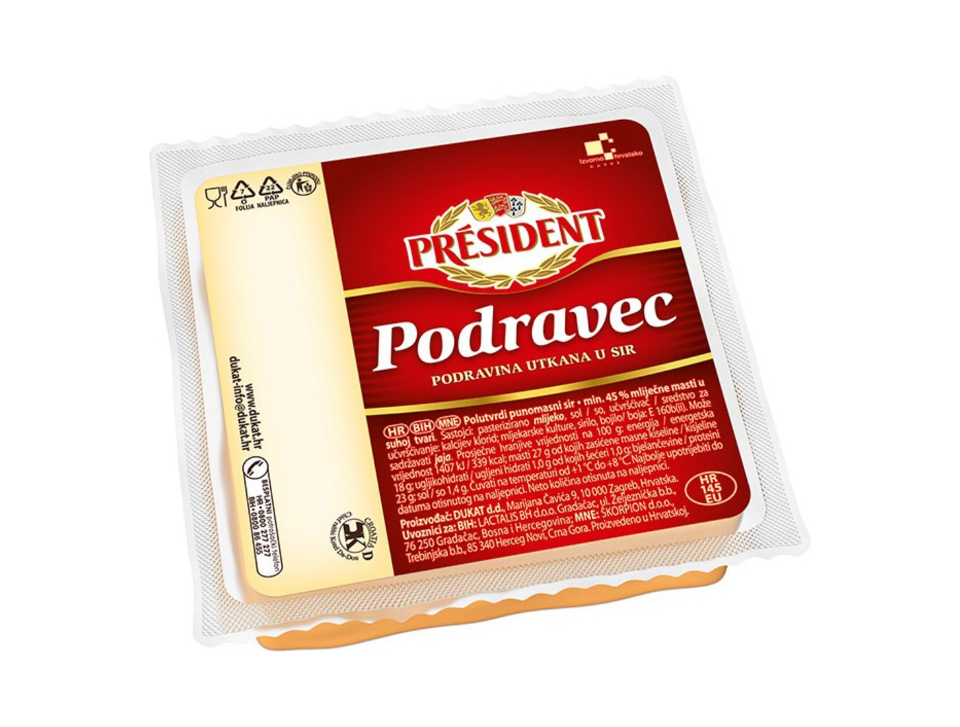 President Sir Podravec 400 g