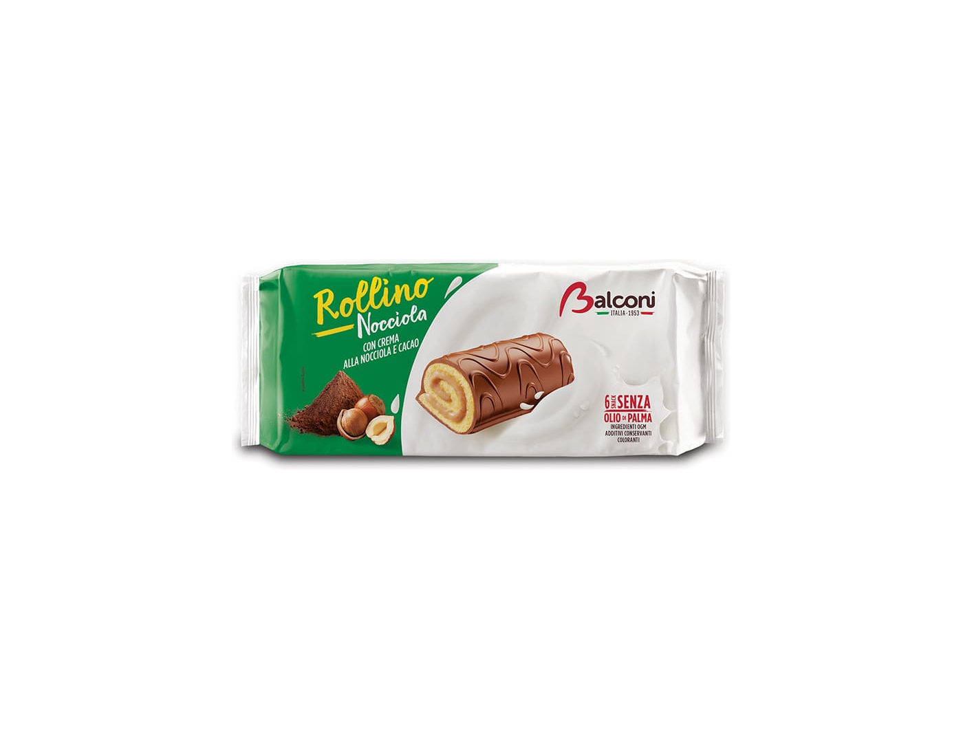 Balconi Rollino Rolat s kremom od lješnjaka 6x37 g