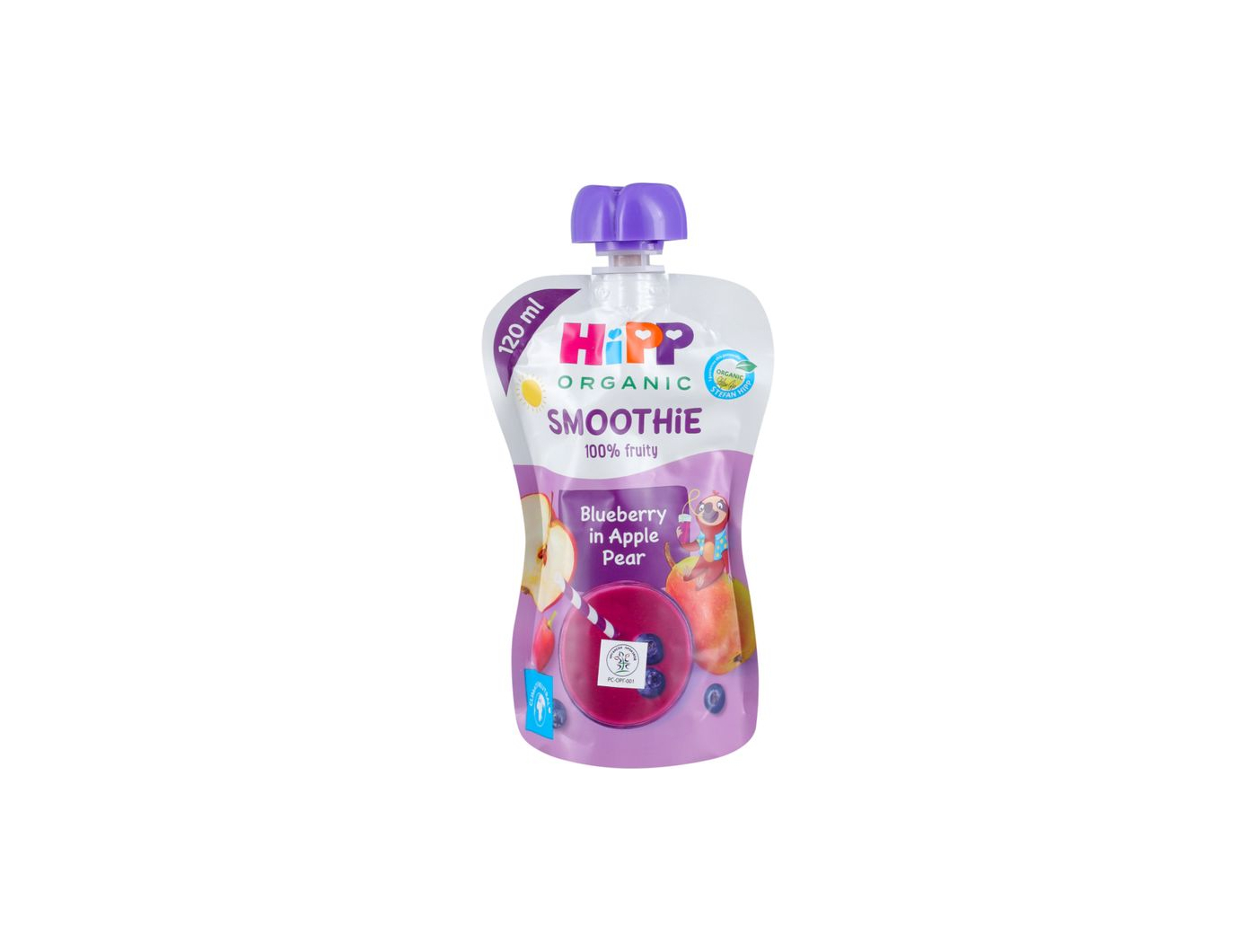 Hipp Smoothie jabuka, kruška i borovnica 120 ml