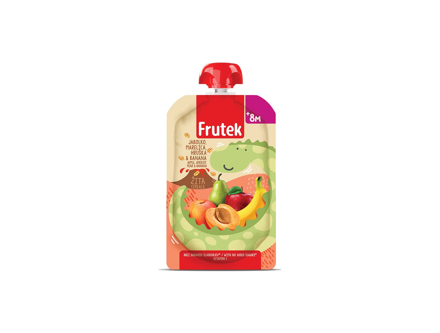 Frutek Voćna kašica sa žitaricama od cjelovitog zrna 8+ mj. 100 g