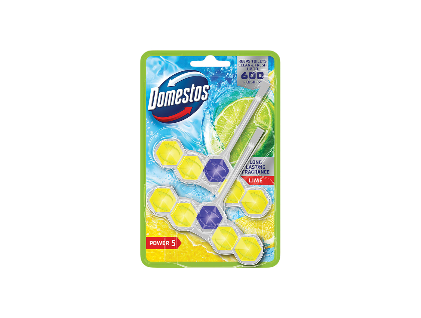 Domestos osvježivač za wc školjku Lime 2x50 g