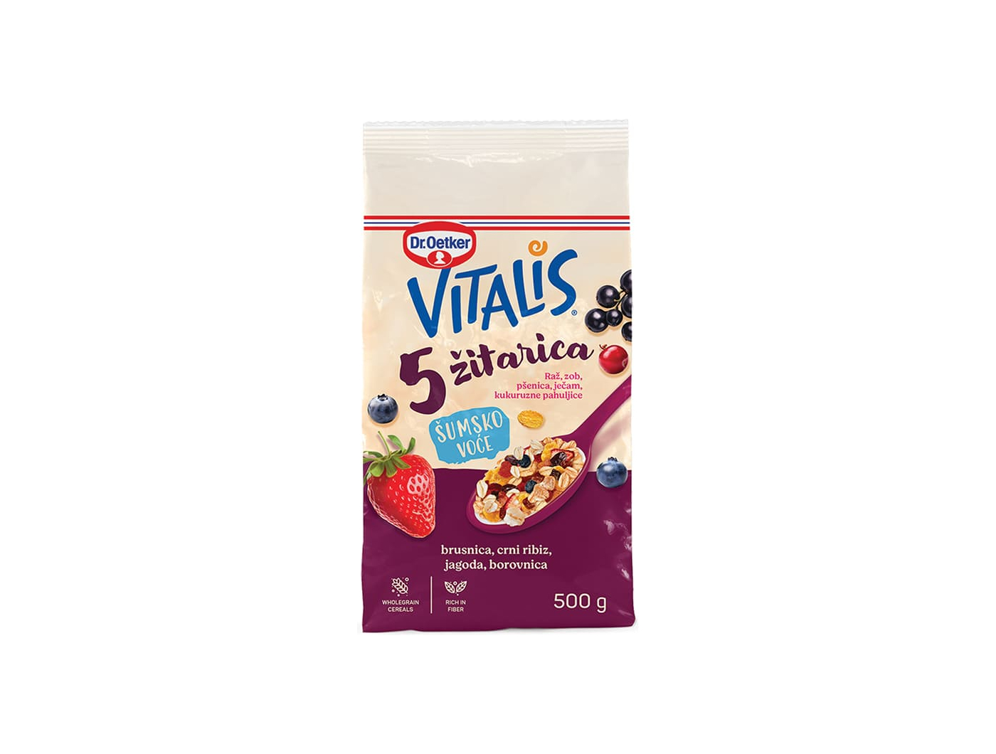 Dr. Oetker Vitalis muesli 5 žitarica šumsko voće 500 g