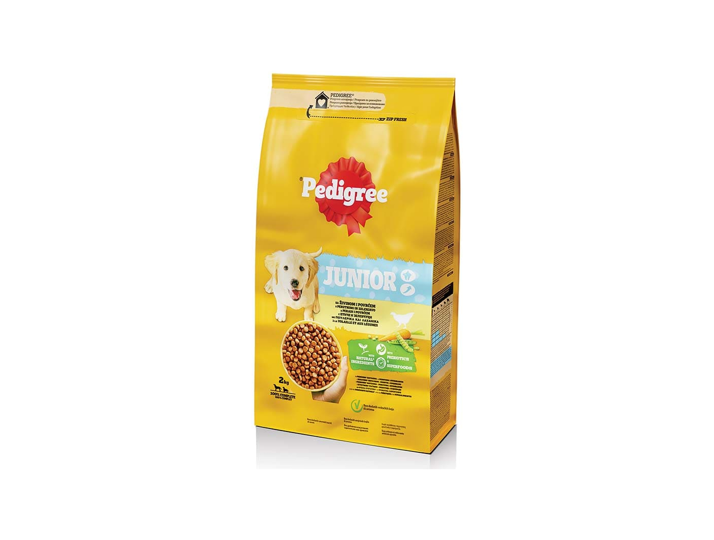 Pedigree Junior hrana za pse perad i povrće 2 kg