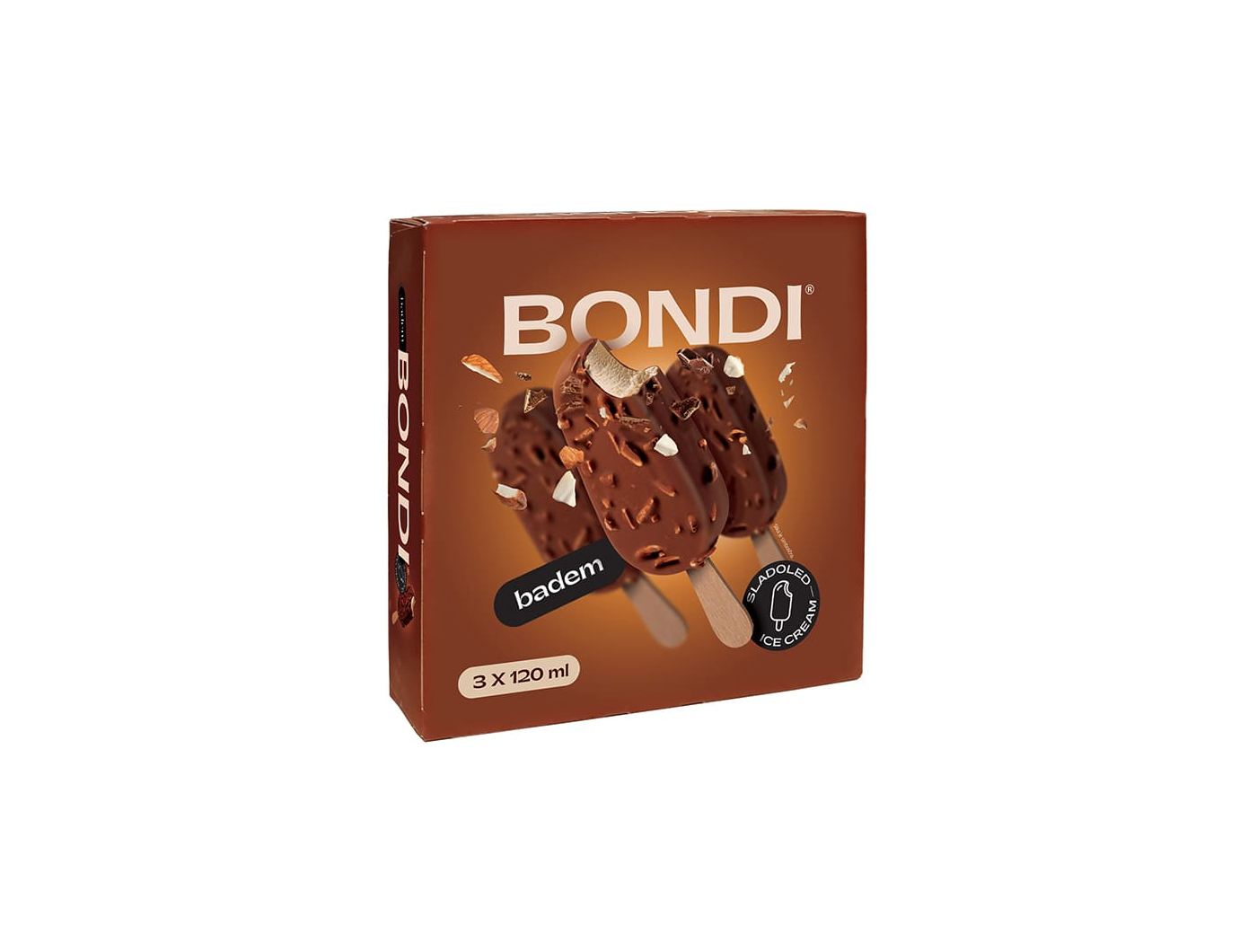 Bondi Sladoled na štapiću Badem 3x120 mL