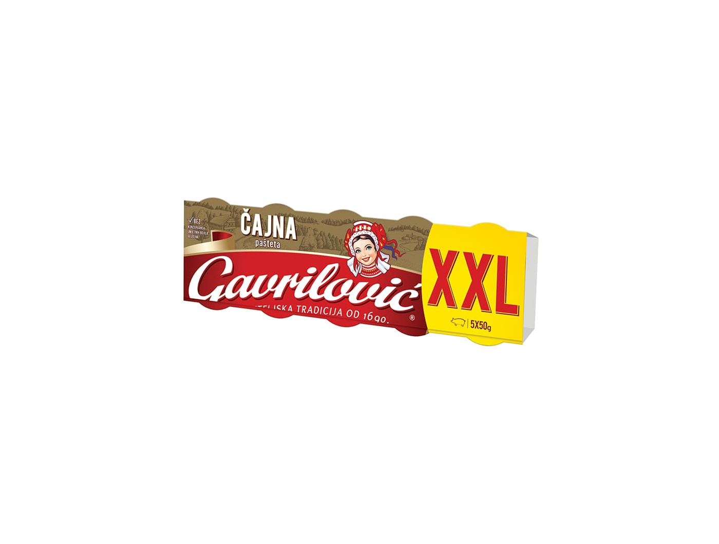 Gavrilović čajna pašteta XLL 5x50g