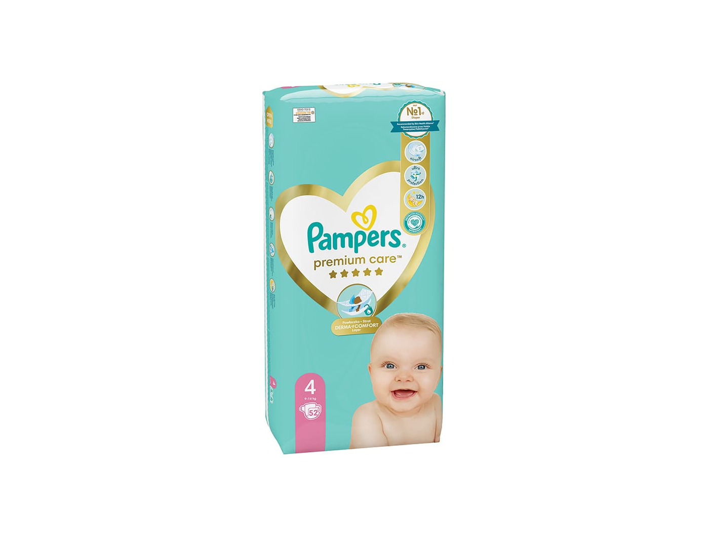 Pampers Premium care Dječje pelene vel. 4 (9-14 kg) 52 kom