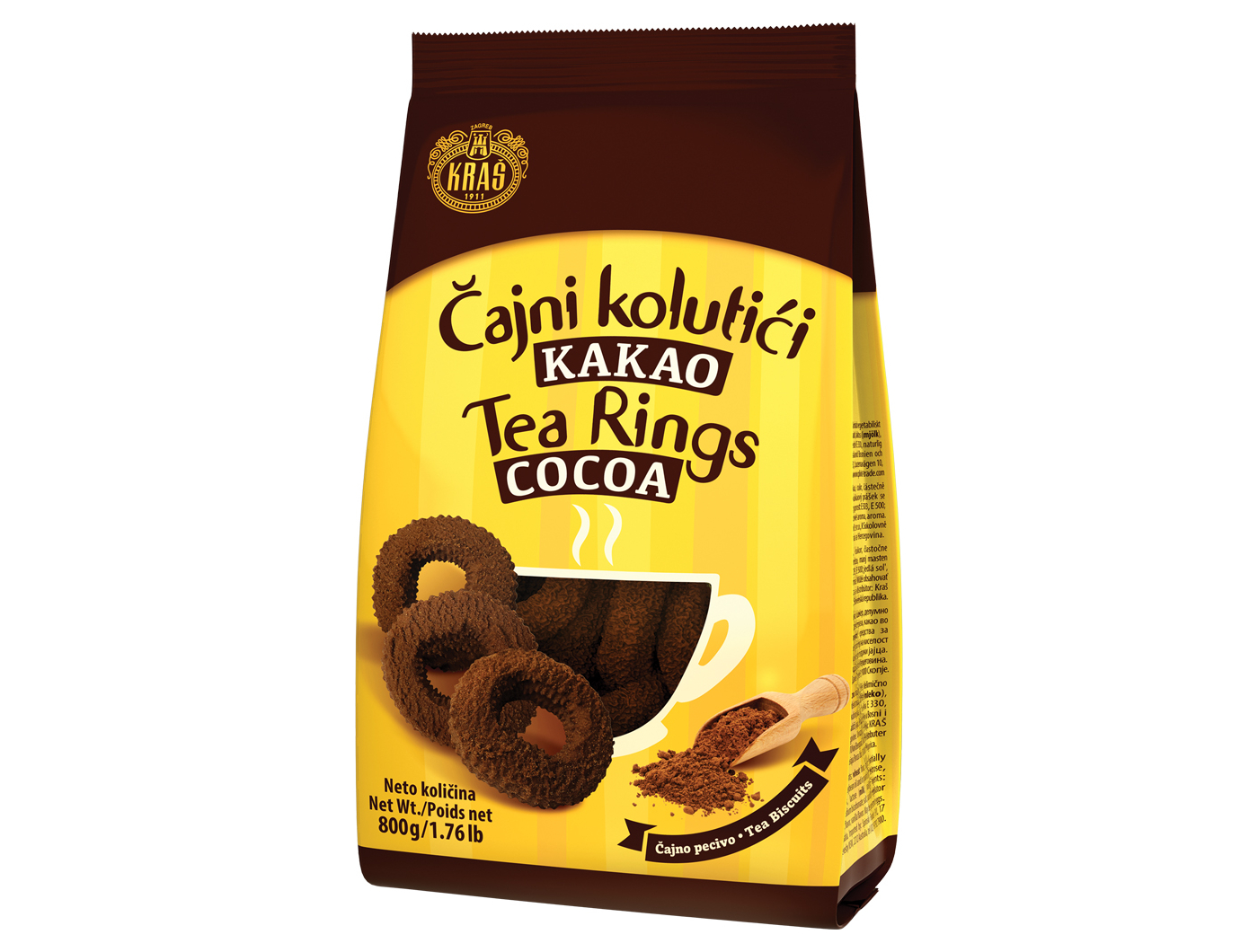 Kraš čajni kolutići kakao 800 g