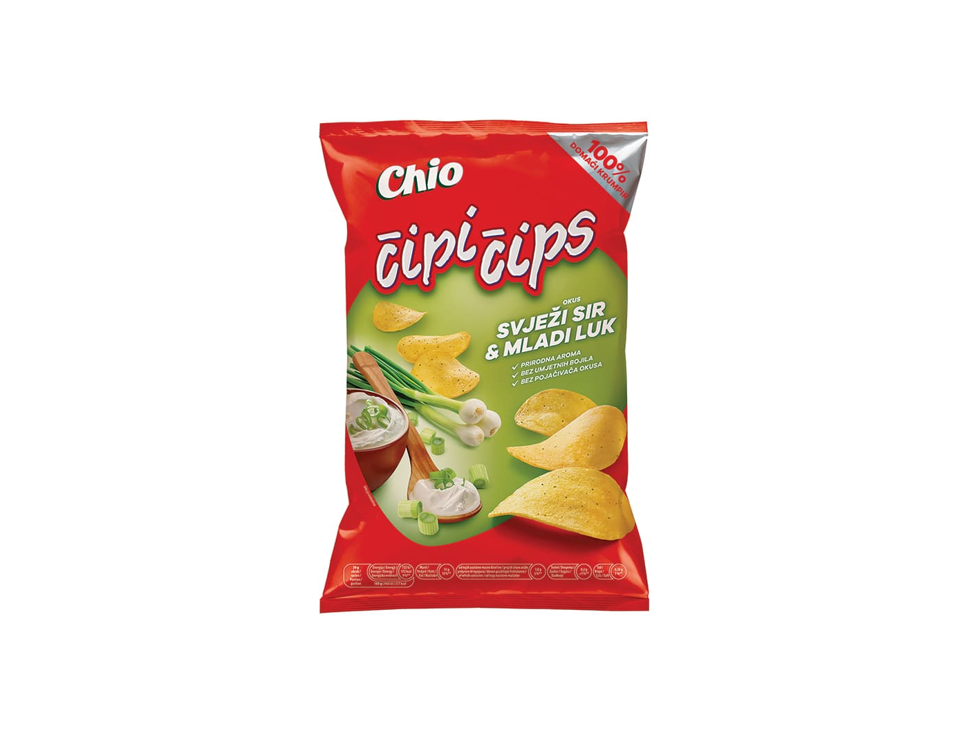 Chio Čipi čips svježi sir i mladi luk 130 g