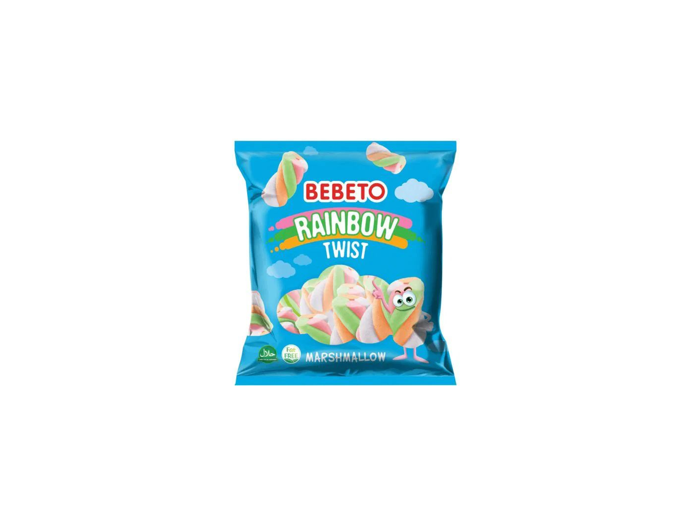 Bebeto pjenasti bomboni Rainbow Twist 60 g