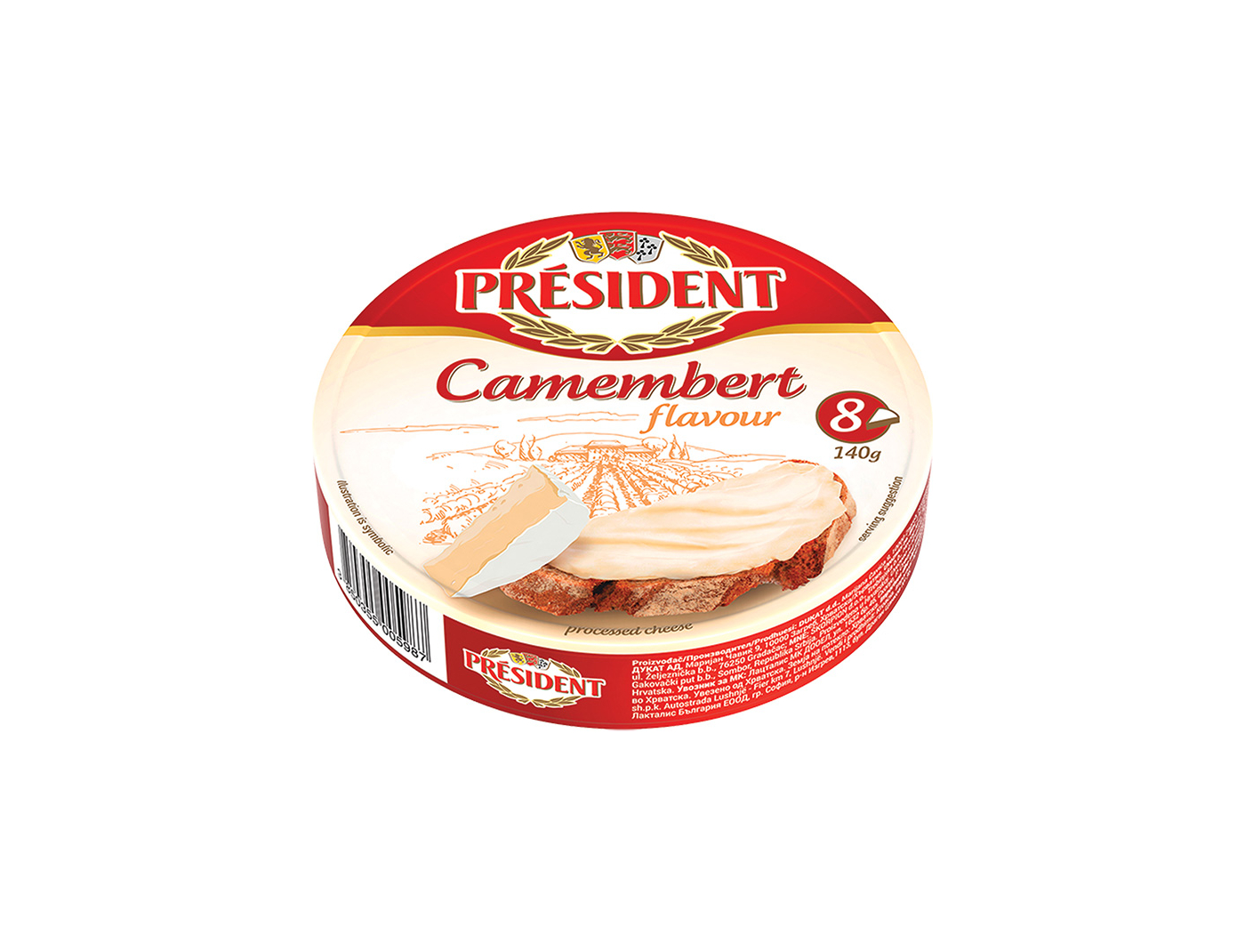 President topljeni sir Camembert 140 g